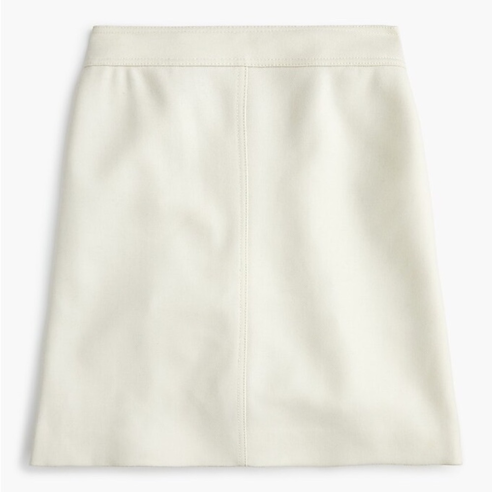 J. Crew winter white  A-Line wool skirt